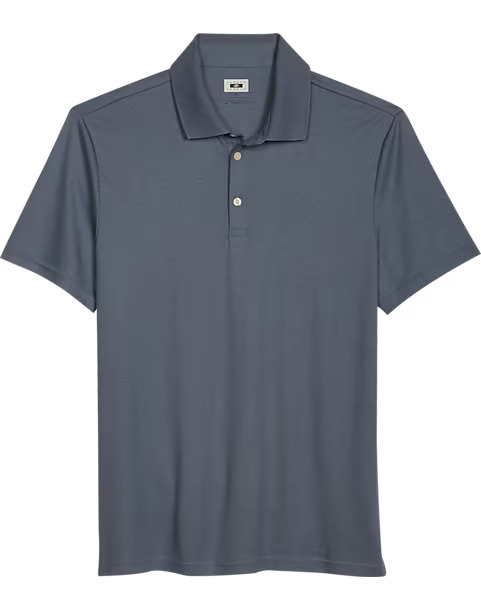 gray polo shirt