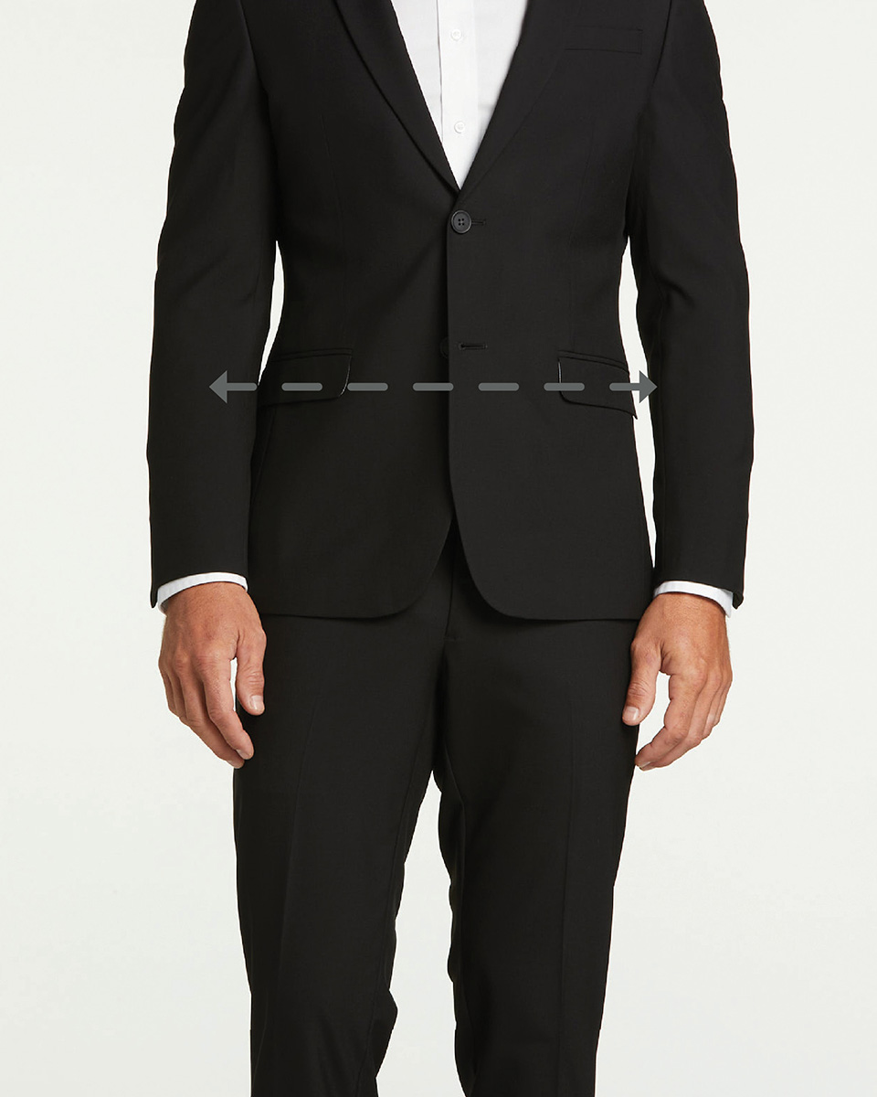 how should a suit fit waist