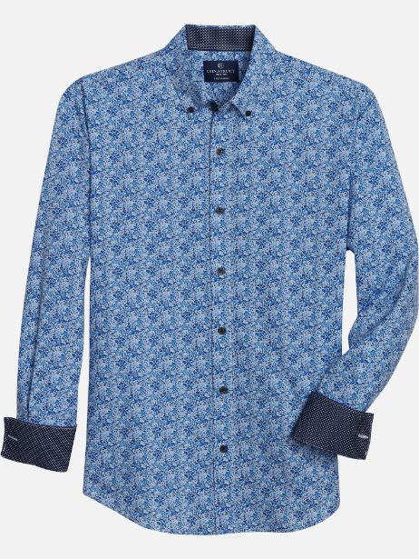 how to wear patterns and prints blue floral shirt men