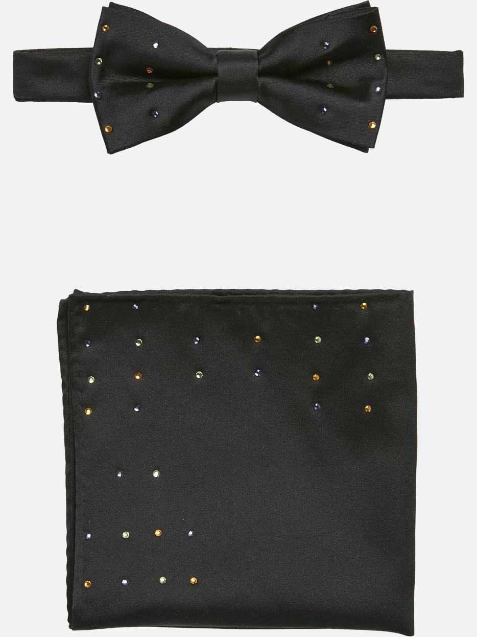 how to wear a velvet blazer pre tied bow tie and pocket square set