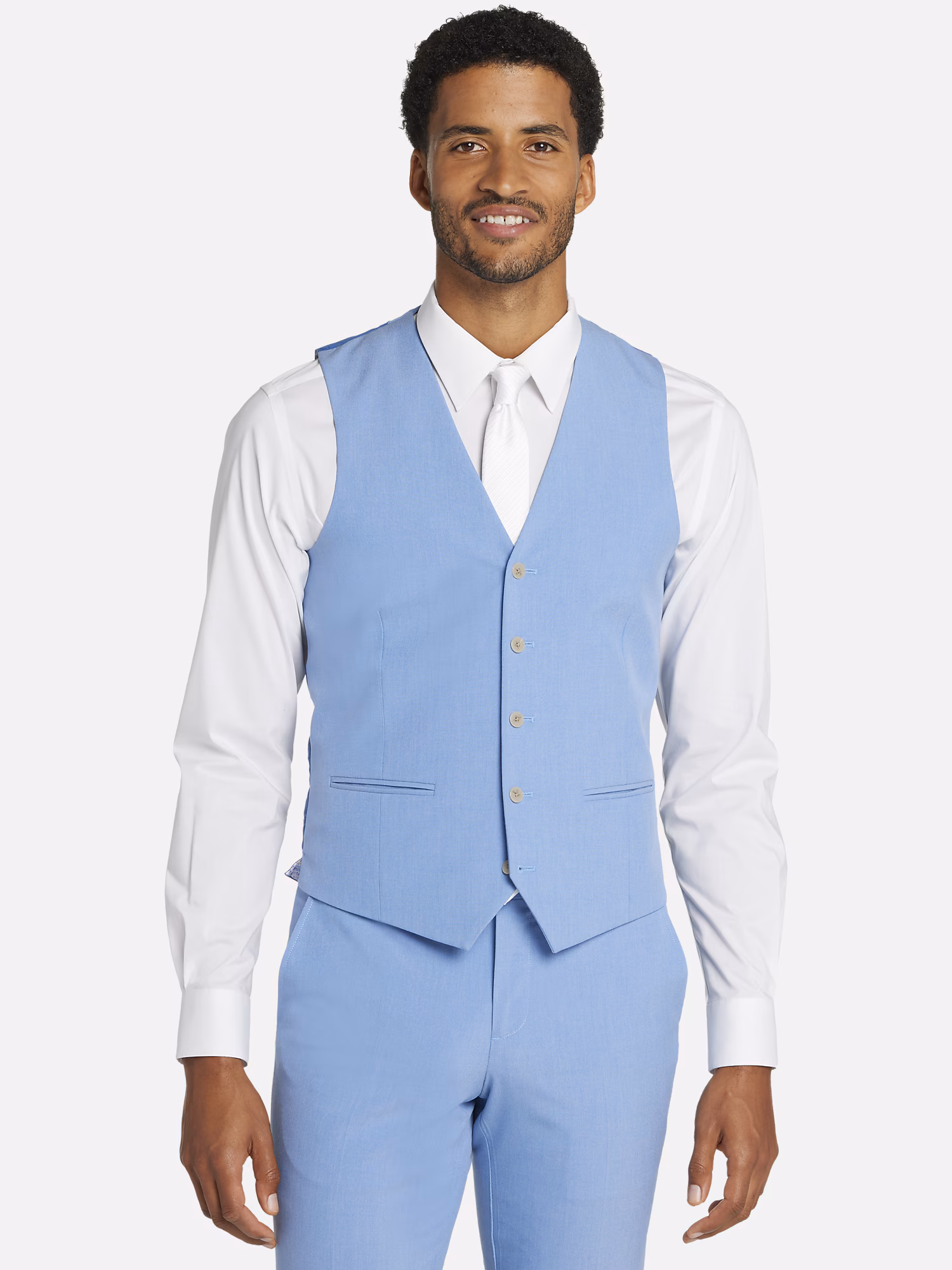 what should a man wear to an outdoor summer wedding blue vest