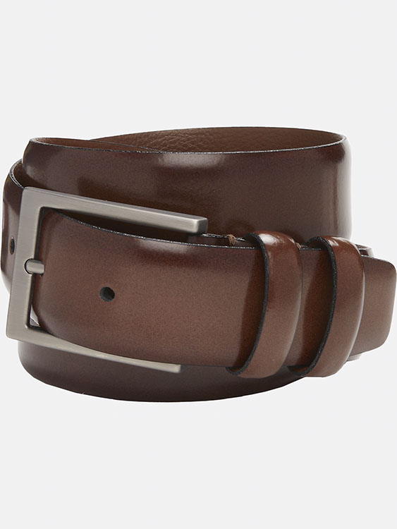 Double Loop Marbleized Leather Belt
