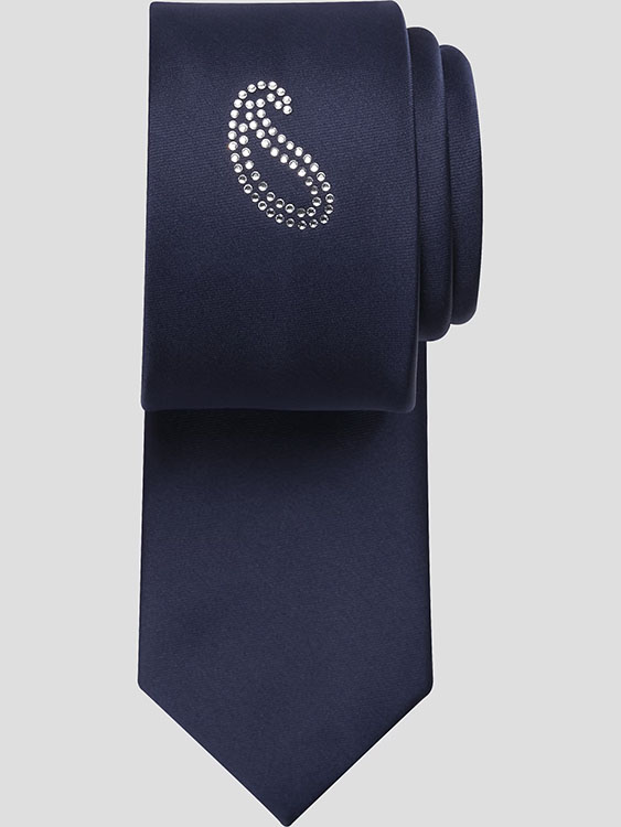 Egara Narrow Crystal Paisley Tie
