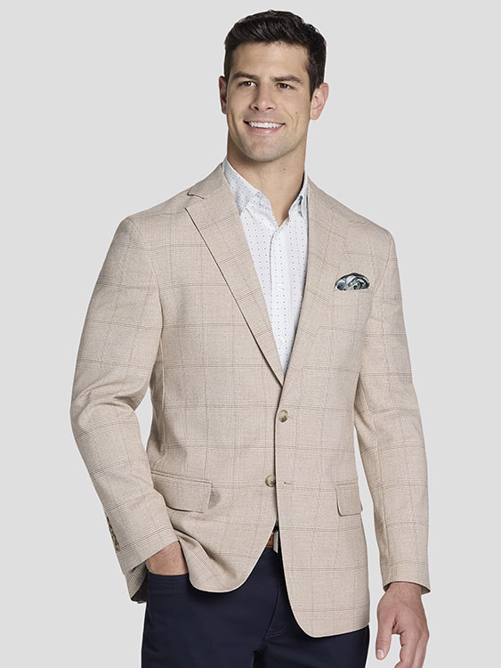 Pronto Uomo Modern Fit Plaid Sport Coat