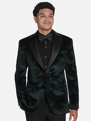 embossed velvet paisley dinner jacket