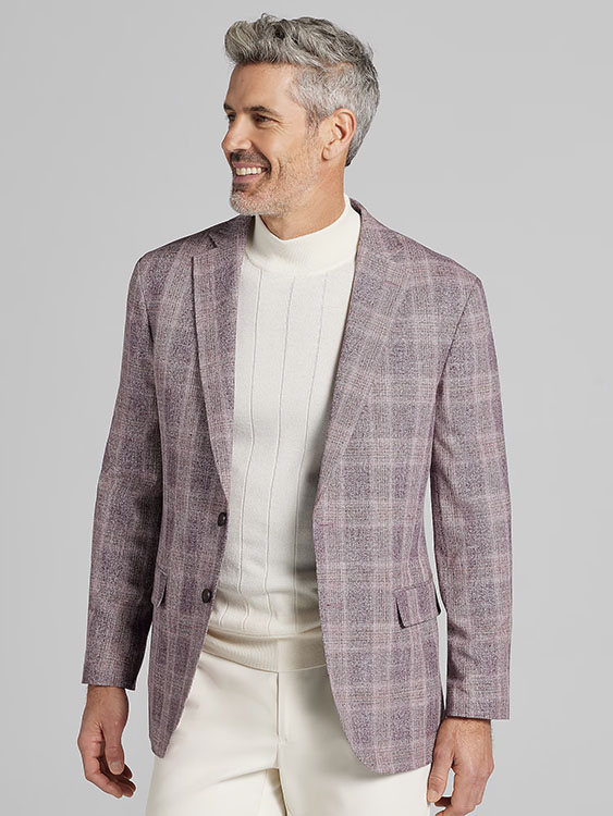 Awearness Kenneth Cole Modern Fit Plaid Sport Coat