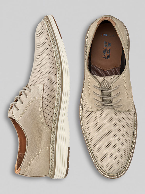 Johnston &amp; Murphy Upton Perforated Plain Toe Oxfords