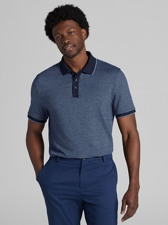 Joseph Abboud Modern Fit Jacquard Polo
