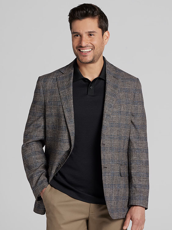 Joseph Abboud Modern Fit Plaid Sport Coat