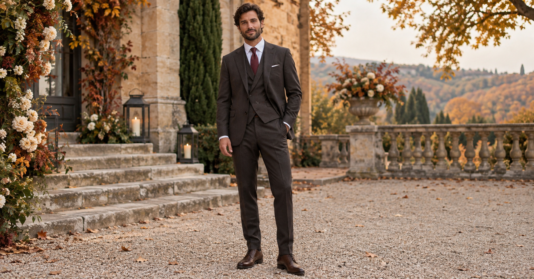 dressing style for mens formal wedding Men's Fall Attire: Guest, Groomsmen and Groom Guide NPU-Xtian-202401