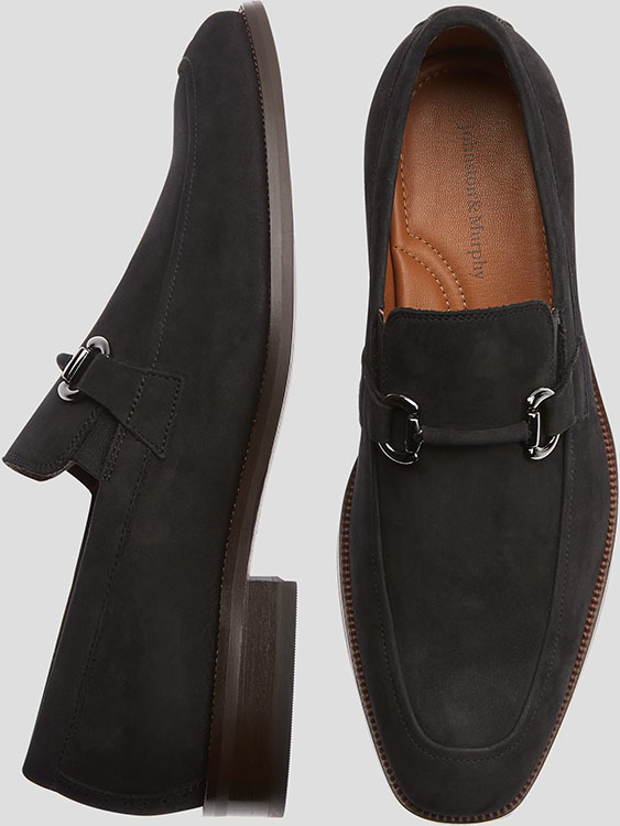 Johnston &amp; Murphy Everett Suede Horsebit Loafers 