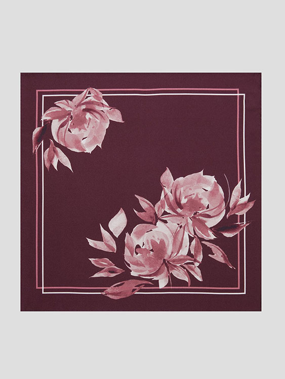 Joseph Abboud Watercolor Floral Silk Pocket Square