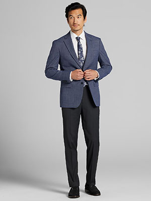modern fit crosshatch sport coat