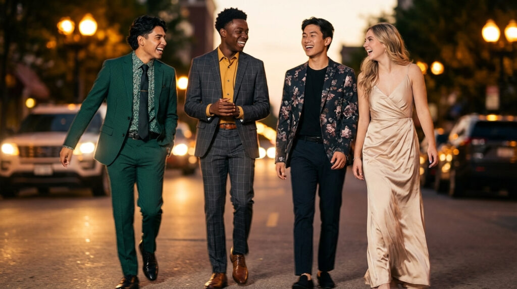 Patterned suits are having a moment this year