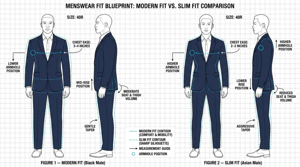 Modern fit vs slim fit