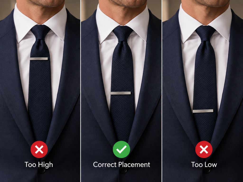 The current image has no alternative text. The file name is: How-to-wear-a-tie-bar-3-.png